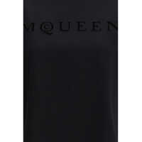 Tricouri Dama - Tricouri Alexander McQueen Logo T-shirt BLACK Femei (BM 19709231) - B-mall.ro