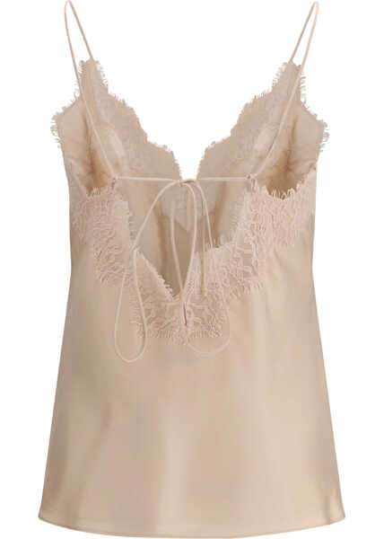Topuri ROHE Silk Camisole with lace detailing ROSE Femei (BM 19709243) 2