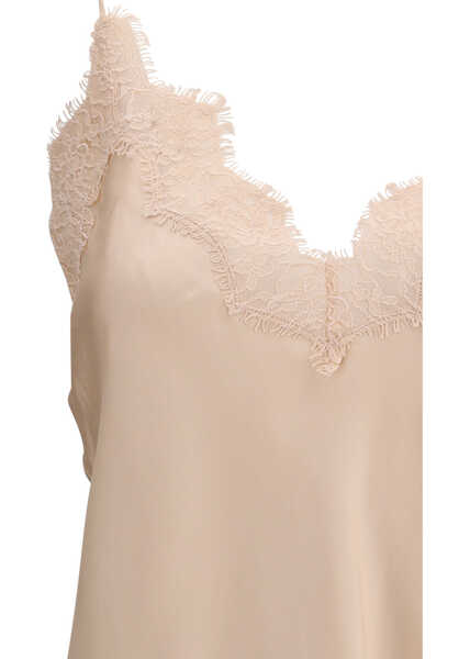 Topuri ROHE Silk Camisole with lace detailing ROSE Femei (BM 19709243) 3