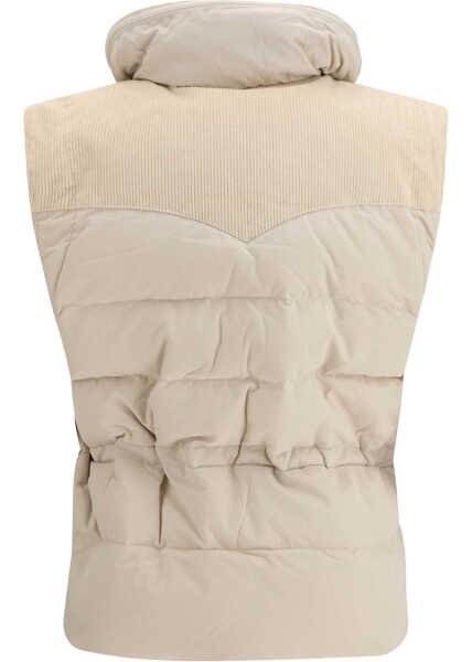 Paltoane ISABEL MARANT ETOILE Olfa padded Gilet ECRU Femei (BM 19709249) 2