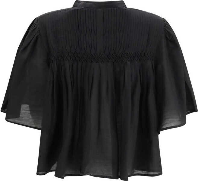 Topuri ISABEL MARANT ETOILE Cotton Shirt BLACK Femei (BM 19709258) 2