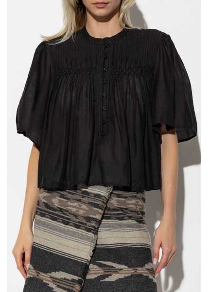 Camasi casual ISABEL MARANT ETOILE Cotton Shirt BLACK Femei (BM 19709258) 3