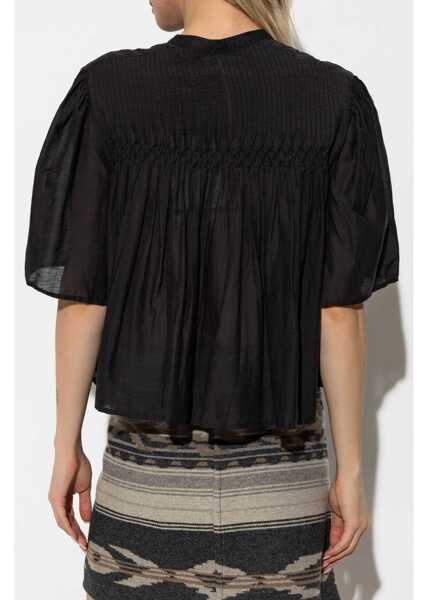 Camasi casual ISABEL MARANT ETOILE Cotton Shirt BLACK Femei (BM 19709258) 4