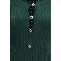 Rochii Self-Portrait Dama - Rochii Self-Portrait Keyhole knit midi Dress GREEN Femei (BM 19709270) - B-mall.ro