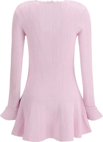 Rochii Self-Portrait Pearl trim knit mini Dress PINK Femei (BM 19709285) 2