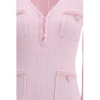 Rochii Self-Portrait Dama - Rochii Self-Portrait Pearl trim knit mini Dress PINK Femei (BM 19709285) - B-mall.ro