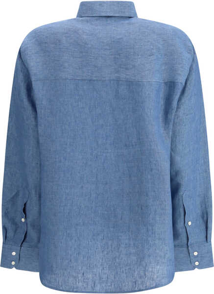 Camasi casual ROHE Linen Shirt OCEAN BLUE Femei (BM 19709324) 2