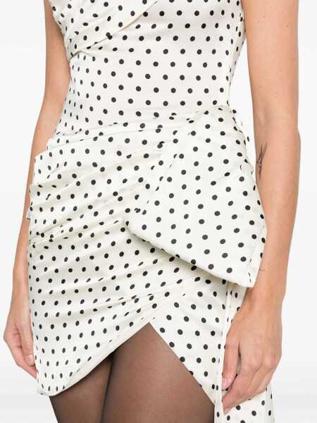 Rochii Self-Portrait Polka dot satin mini Dress CREAM Femei (BM 19709366) 5