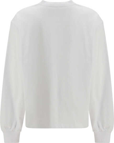 Tricouri Ganni Long-Sleeve T-shirt with cherries print BRIGHT WHITE Femei (BM 19709384) 2