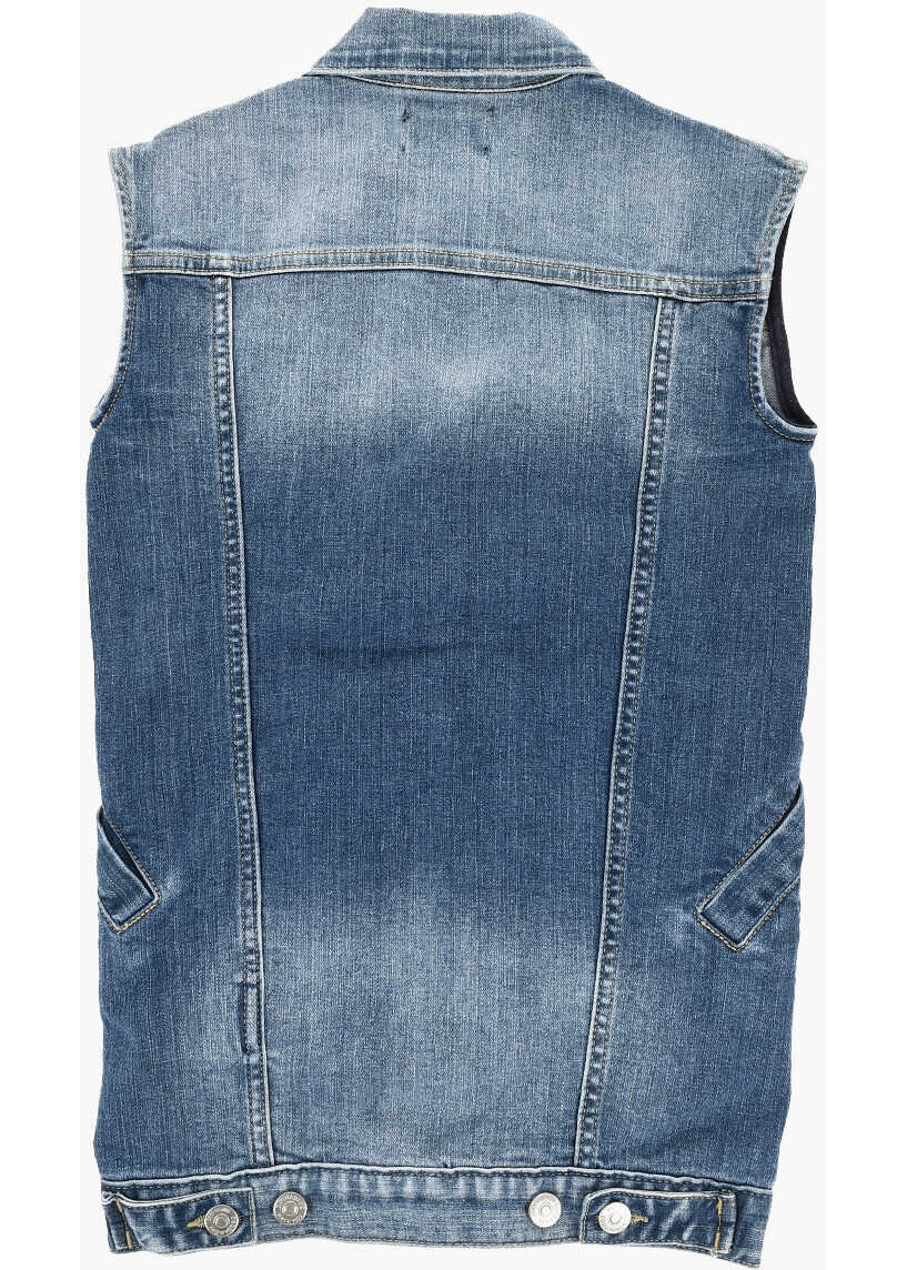Geci de blugi DSQUARED2 Denim Sleeveless Jacket Blue Baieti (BM 19709390) 3