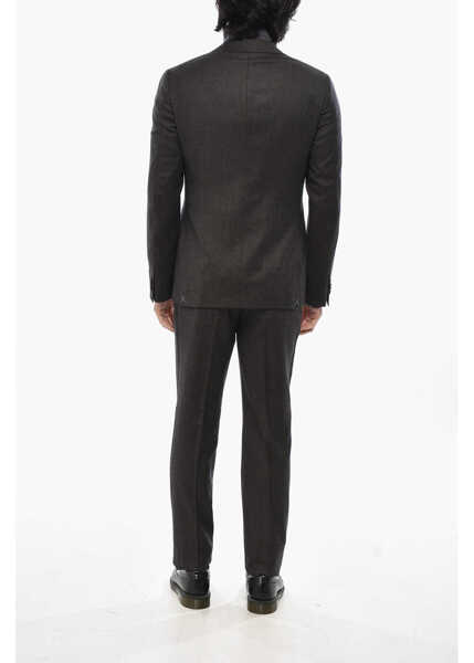 Costume CORNELIANI Cc Collection Virgin Wool 2 Buttons Suit With Side Vents Brown Barbati (BM 19709408) 4