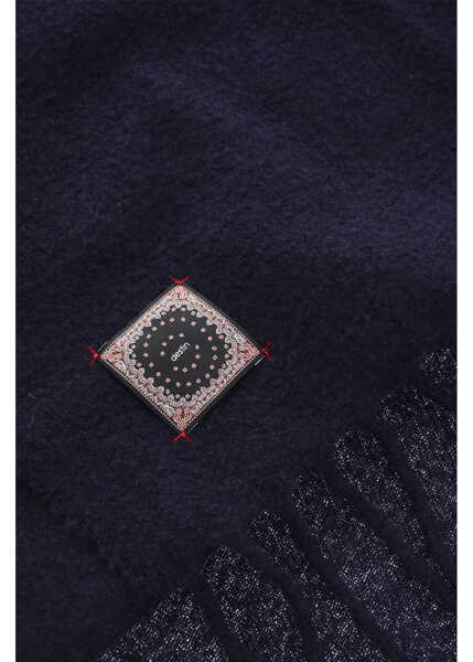 Esarfe Destin Wool And Cashemere Scarf With Friges Blue Barbati (BM 19709414) 3