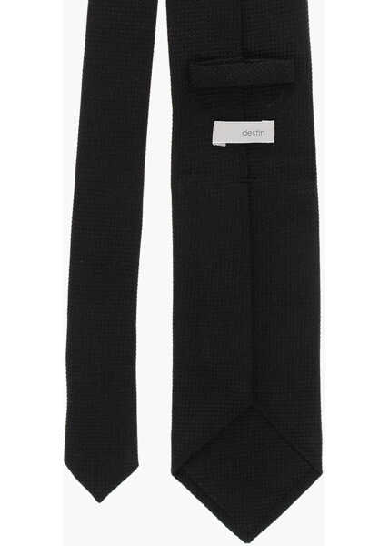 Cravate Destin Jacquard Silk Tie Black Barbati (BM 19709417) 3