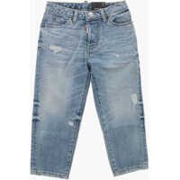 Blugi drepti Distressed Effect Boston Jeans Baieti