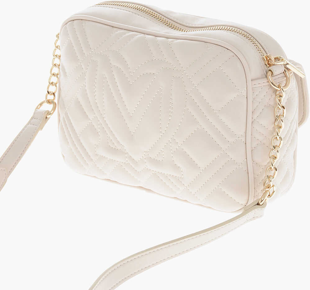 Genti de umar Moschino Love Quilted Faux Leather Camera Bag Beige Femei (BM 19709447) 2