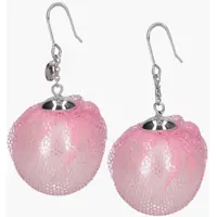 Cercei Resin Pearl Earrings With Tulle Detail Femei