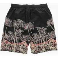 Sorturi de baie N&deg;21 Kids pentru Baieti - Bermude N21 Kids Nylon Palmas Swimshorts Black Baieti (BM 19709459) - B-mall.ro