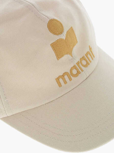 Caciuli Isabel Marant Solid Color Tyron Cap With Embroidered Logo Beige Femei (BM 19709462) 2