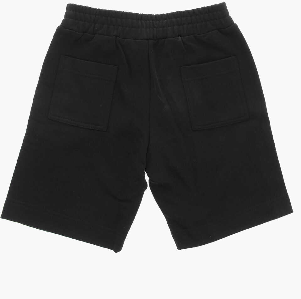 Pantaloni scurti N21 Kids Brushed Cotton Shorts With Printed Logo Black Baieti (BM 19709546) 3