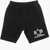 N&deg;21 Kids Brushed Cotton Shorts With Printed Logo Black