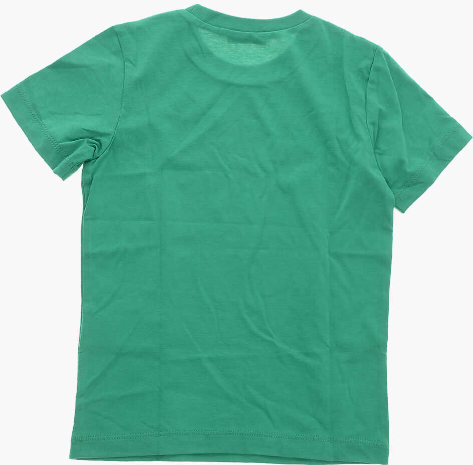 Tricouri N21 Kids Crew Neck Cotton T-Shirt With Front Logo Green Baieti (BM 19709552) 3