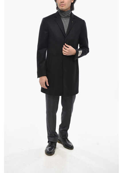 Paltoane CORNELIANI Cc Collection Pure Virgin Wool Coat With Hidden Button Closu Black Barbati (BM 19709558) 4