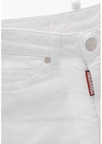 Pantaloni scurti DSQUARED2 Denim Shorts With Belt Loops White Baieti (BM 19709567) 2