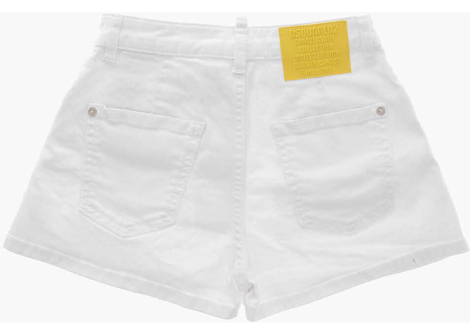 Pantaloni scurti DSQUARED2 Denim Shorts With Belt Loops White Baieti (BM 19709567) 3