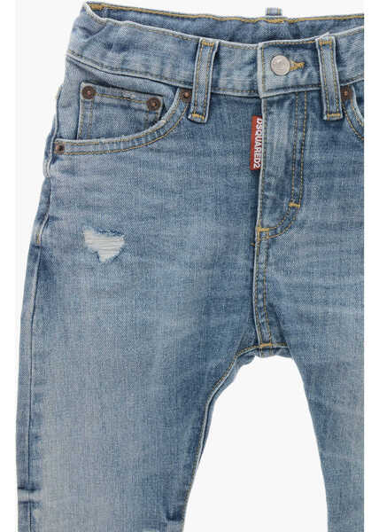 Blugi drepti DSQUARED2 Vintage Effect Jeans Blue Baieti (BM 19709588) 2