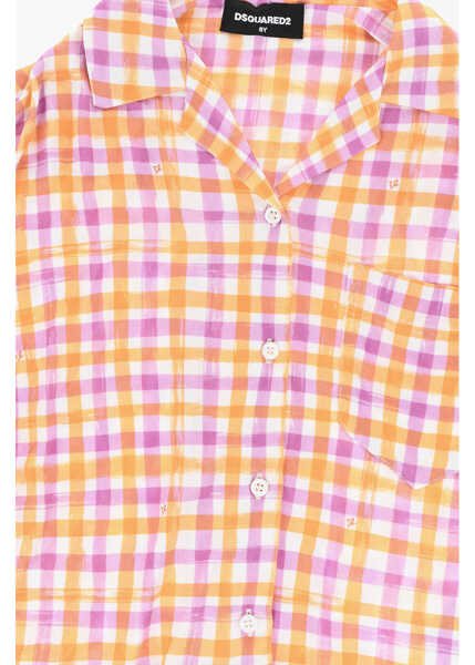Camasi casual DSQUARED2 Cropped Fit Shirt With Multicolor Checkered Print Multicolor Fete (BM 19709606) 2