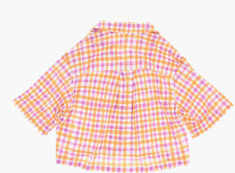 Camasi casual DSQUARED2 Cropped Fit Shirt With Multicolor Checkered Print Multicolor Fete (BM 19709606) 3