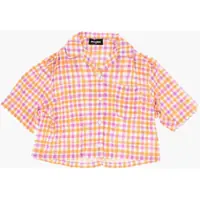 Camasi casual Cropped Fit Shirt With Multicolor Checkered Print Fete