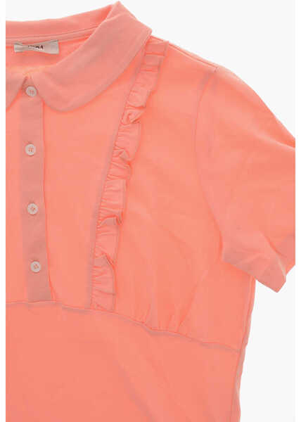 Tricouri Polo N21 Kids Ruffle Detailed Cotton Polo Pink Baieti (BM 19709618) 2