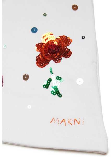 Pantaloni scurti Marni Solid-Color Brushed Cotton Shorts With Sequin Details White Baieti (BM 19709621) 4