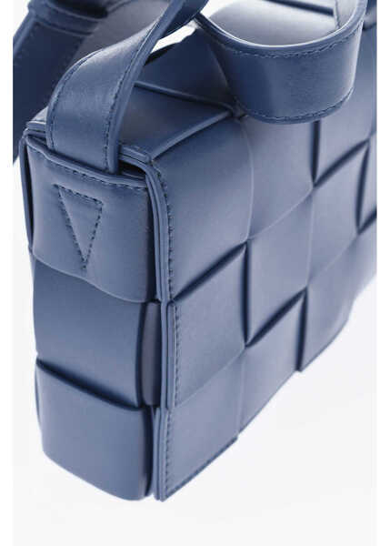 Genti tip postas Bottega Veneta Braided Leather Urban Crossbody Bag Blue Barbati (BM 19709627) 3