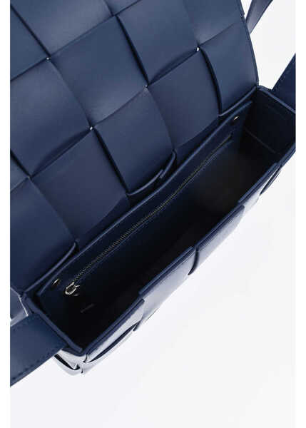 Genti tip postas Bottega Veneta Braided Leather Urban Crossbody Bag Blue Barbati (BM 19709627) 4