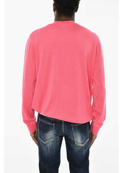 Pulovere DSQUARED2 Lightweight Virgin Wool Crew-Neck Sweater Pink Barbati (BM 19709639) 2