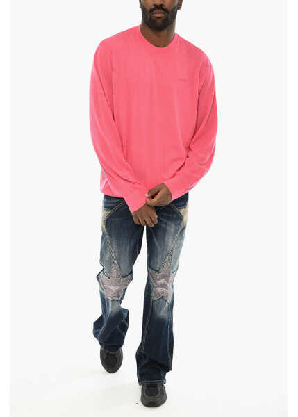 Pulovere DSQUARED2 Lightweight Virgin Wool Crew-Neck Sweater Pink Barbati (BM 19709639) 4