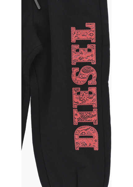 Pantaloni de trening Diesel Cotton Ploggi Joggers With Side Logo Black Baieti (BM 19709741) 2