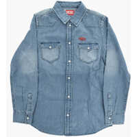 Camasi Denim Ceko Shirt With Snap Buttons Baieti