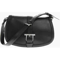 Genti de umar Leather Maxi Saddle Bag With Logo Femei