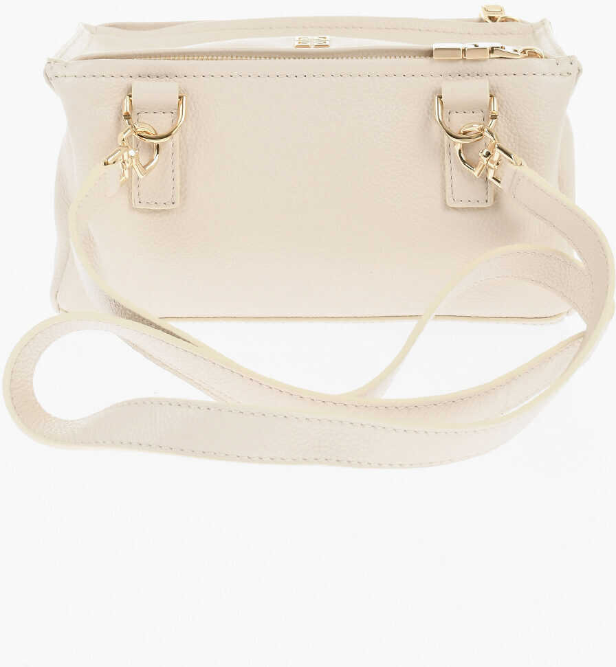 Genti de umar Givenchy Textured Leather Pandora Shoulder Bag With Golden Effect Log Beige Femei (BM 19709768) 2