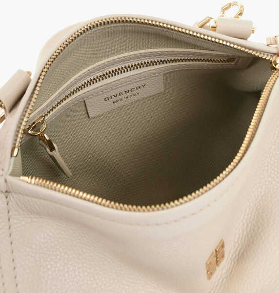 Genti de umar Givenchy Textured Leather Pandora Shoulder Bag With Golden Effect Log Beige Femei (BM 19709768) 4