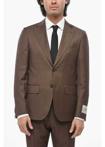Costume CORNELIANI Cc Collection Virgin Wool 2-Buttons Suit With Flap Pockets Brown Barbati (BM 19709780) 2