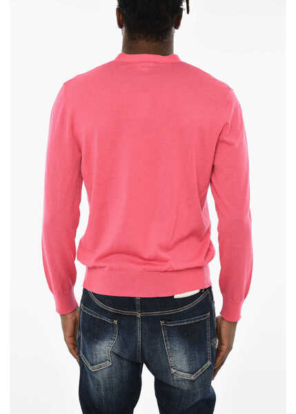 Cardigane DSQUARED2 Virgin Wool V-Neck Cardigan With Two-Pockets Pink Barbati (BM 19709786) 2
