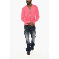 Pulovere DSQUARED2 pentru Barbati - Cardigane DSQUARED2 Virgin Wool V-Neck Cardigan With Two-Pockets Pink Barbati (BM 19709786) - B-mall.ro