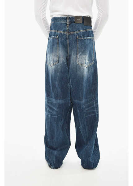 Blugi drepti DSQUARED2 Icon Wide Leg Loose Fit Jeans Blue Barbati (BM 19709789) 4