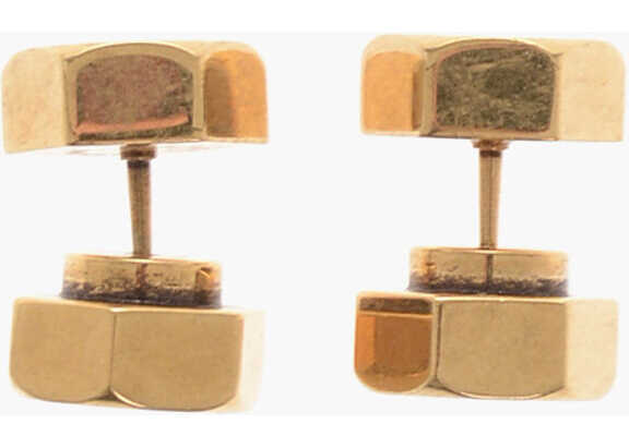 Cercei Balenciaga Double-Face Bolt Earrings With Gold Finish Gold Barbati (BM 19709795) 3