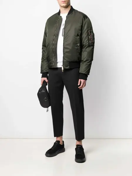 Tricouri DSQUARED2 Icon Cotton Crew-Neck T-Shirt With Print Black & White Barbati (BM 19709798) 2