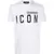 DSQUARED2 Icon Cotton Crew-Neck T-Shirt With Print Black & White